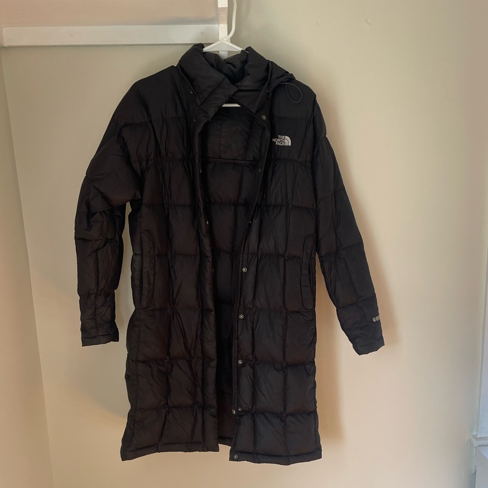 North face feather down jacket black size M